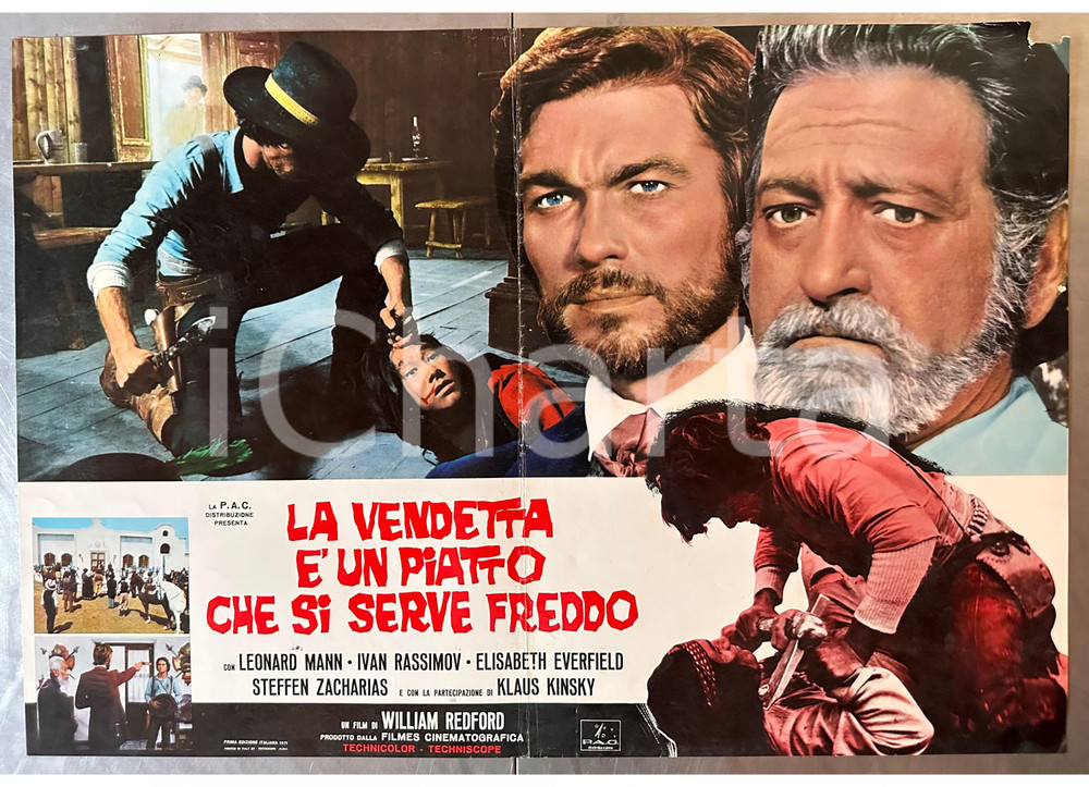 Materiale cinematografico d’epoca 1971 Klaus KINSKY La vendetta è un piatto che si serve freddo  Fotobusta 1
