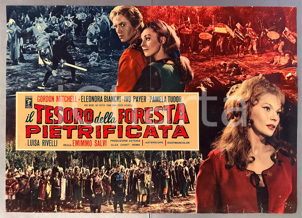 Materiale cinematografico d’epoca 1965 Gordon MITCHELL  Il tesoro della foresta pietrificata Fotobusta 3 1