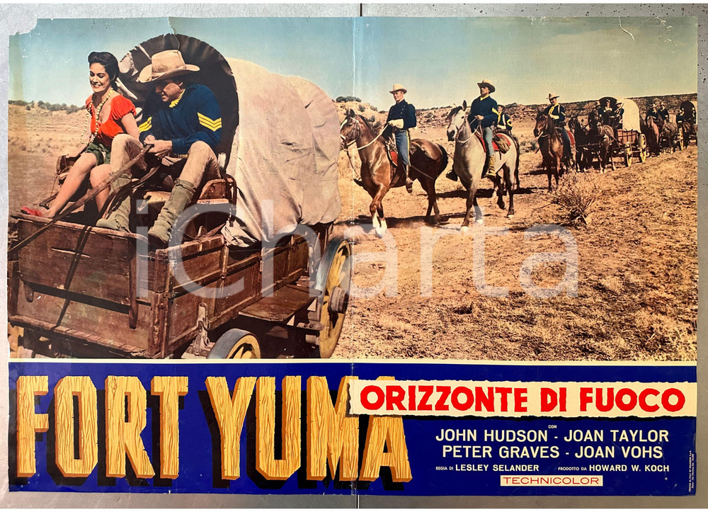Materiale cinematografico d’epoca 1955 John HUDSON Joan TAYLOR Fort Yuma Orizzonte di fuoco  Fotobusta 2 1