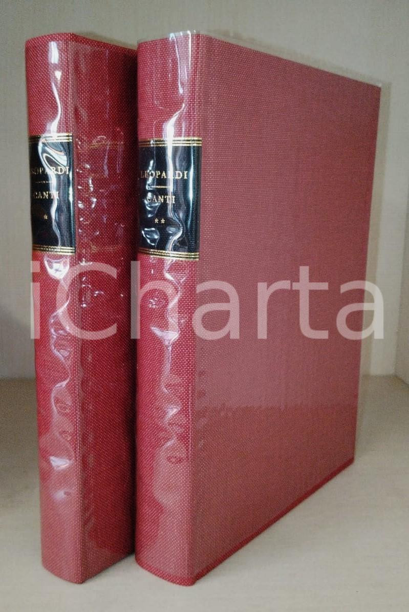 Libro, pubblicazione d epoca 1984 Giacomo LEOPARDI Canti  Edizione critica e autografi POLIFILO  2 Vol. 2 1