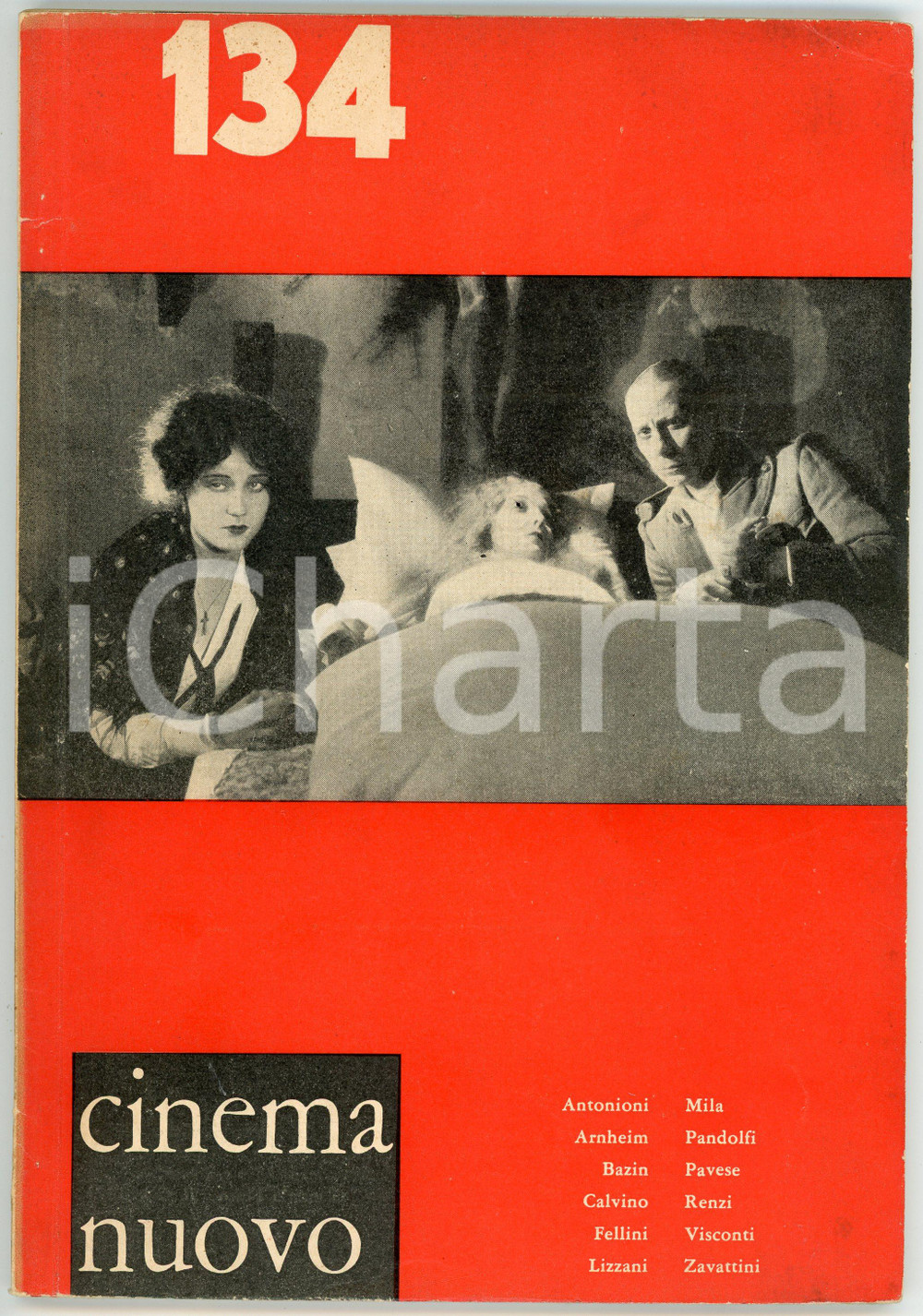Libro, pubblicazione d epoca 1958 CINEMA NUOVO n.134 Due scritti di Cesare PAVESE sul cinema  Rivista 1