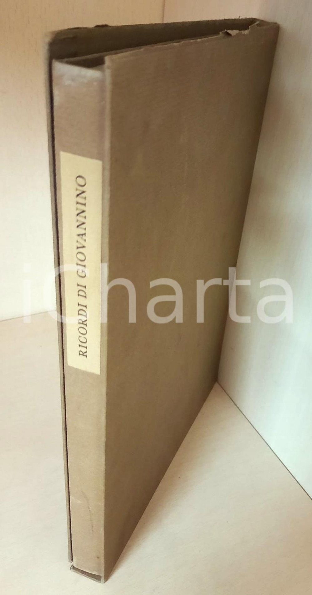 Libro, pubblicazione d epoca 1942 Ricordi di Giovannino  Giovanni Gentile junior Officina Bodoni RARO 1