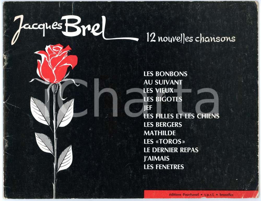 Oggetto da collezione cartaceo 1964 Jacques BREL 12 nouvelle chansons ses paroles et sa musique Spartiti 1