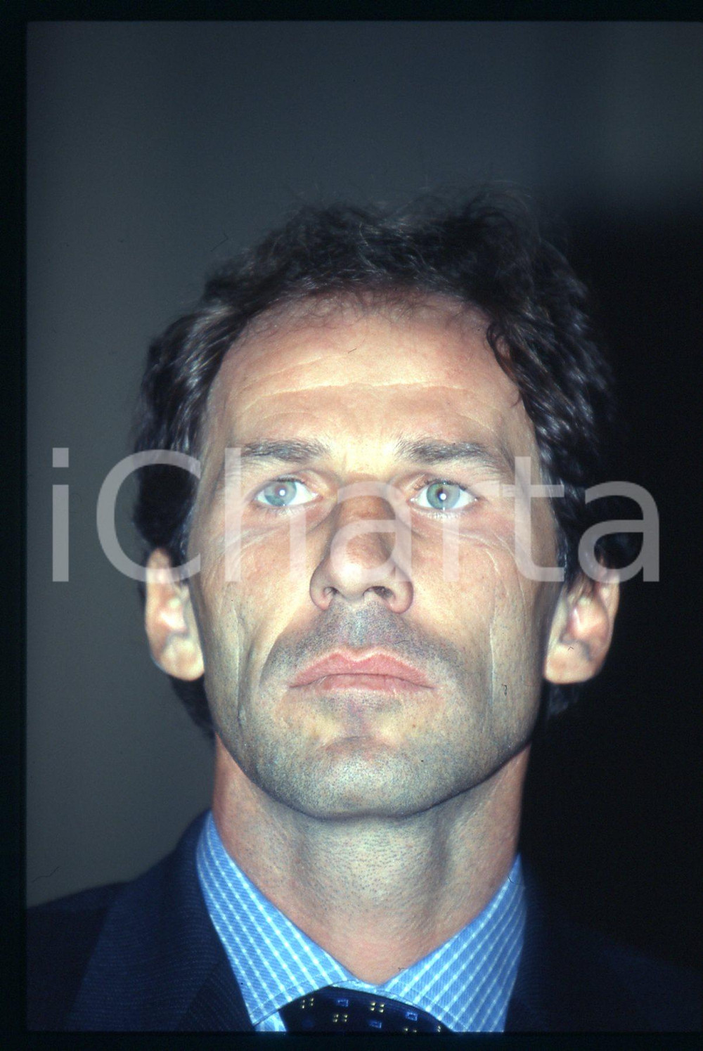 Fotografia d epoca originale 1990 ca MILANO Franco BARESI calciatore A.C. MILAN 35mm VINTAGE SLIDE 10 1