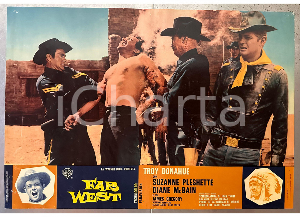 Materiale cinematografico d’epoca 1976 Troy DONAHUE Suzanne PLESHETTE James GREGORY Far West  Fotobusta 1 1