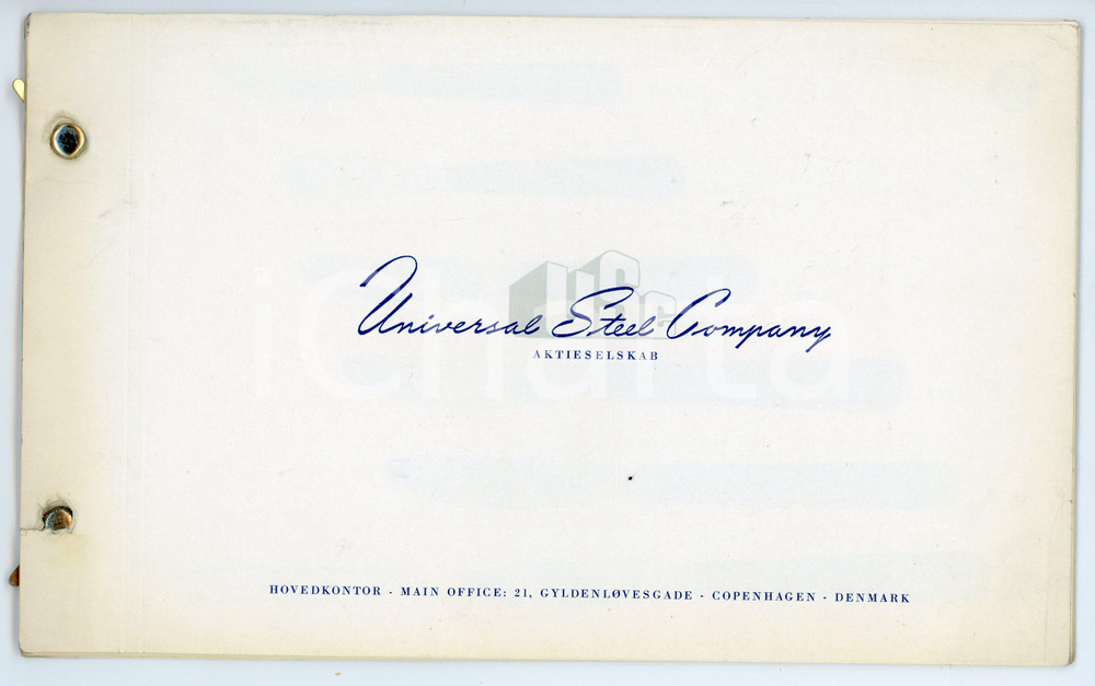 Materiale pubblicitario d’epoca 1965 ca COPENHAGEN Universal Steel Company USC Catalogue of knives and cutlery 1