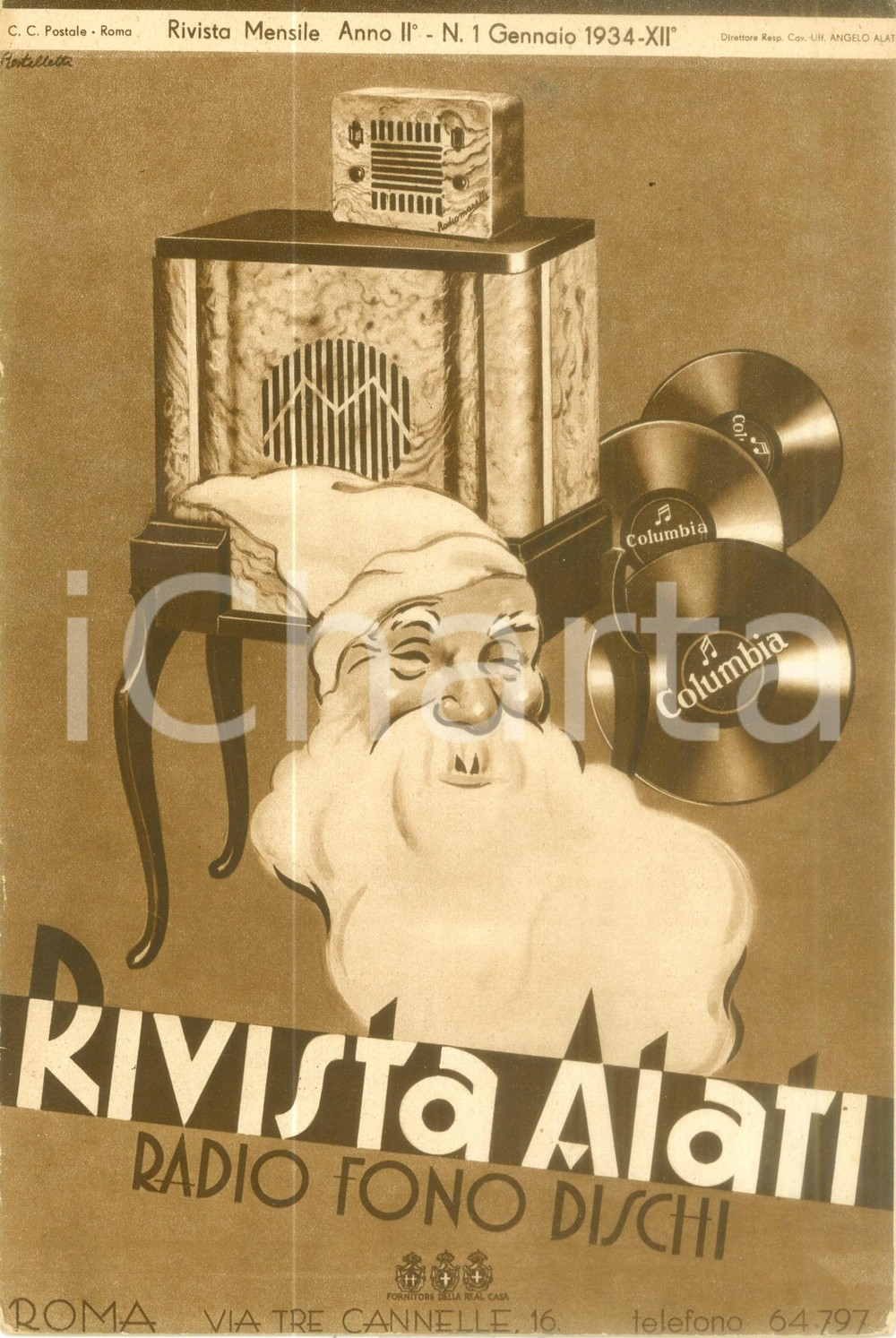 Giornale, rivista storica Gennaio 1934 Rivista ALATI I successi della ribalta Rivista musicale ILLUSTRATA 1