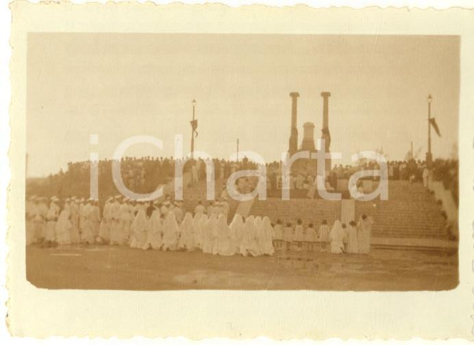 Fotografia d epoca originale 1936 AOI MOGADISCIO Corpus Domini  Benedizione del vescovo Foto 9x6 cm 2 1