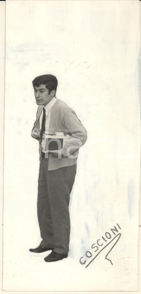 Fotografia d epoca originale 1970 ca JOLLY CLUB Rodolfo COSCIONI con radio portatile Foto DANNEGGIATA 1