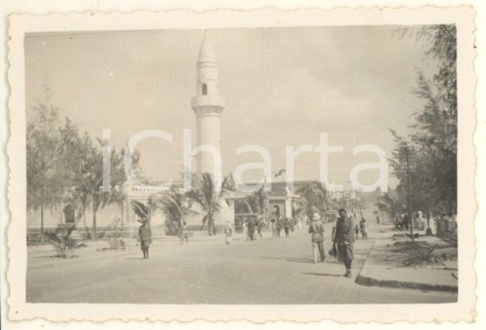Fotografia d epoca originale 1936 AOI MOGADISCIO SOMALIA ITALIANA Corso Vittorio Emanuele II Foto 9x6 cm 1