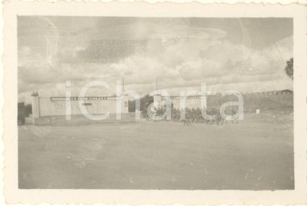 Fotografia d epoca originale 1936 AOI BELET UEN SOMALIA Truppe italiane al campo militare Foto 9x6 cm 1