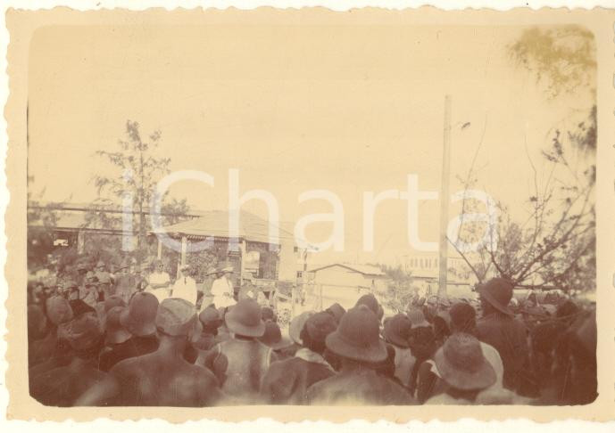 Fotografia d epoca originale 1936 AOI MOGADISCIO 10 squadra panettieri  1°anniversario in colonia Foto 9x6 1