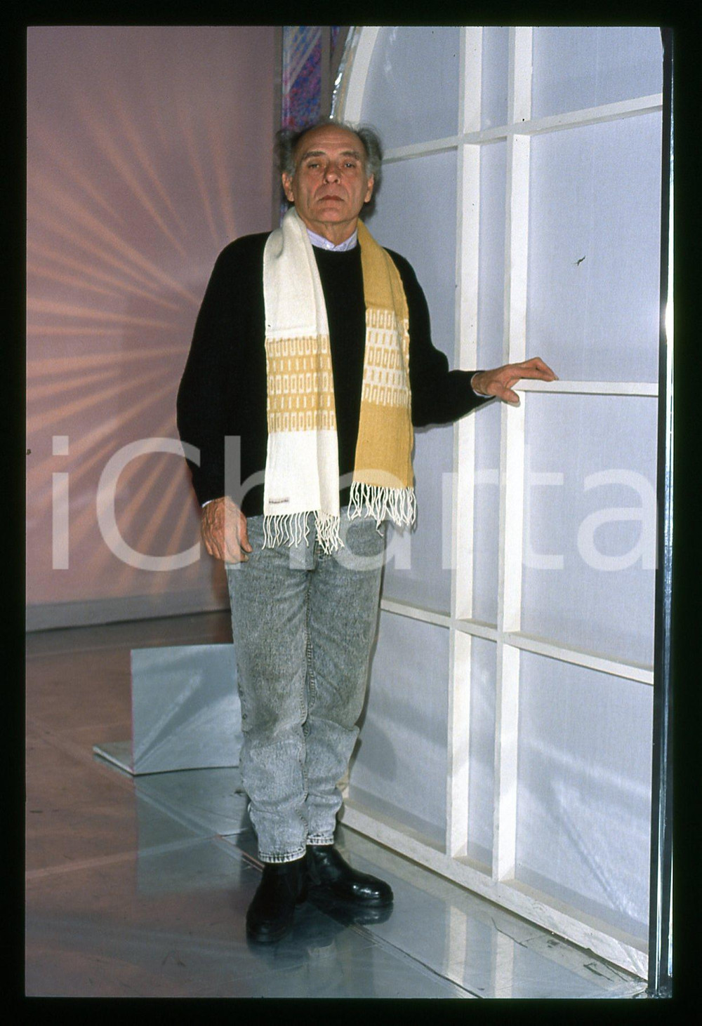 Fotografia d epoca originale 1990 ca Pietro VALPREDA Ritratto dell anarchico 35mm VINTAGE SLIDE 20 1