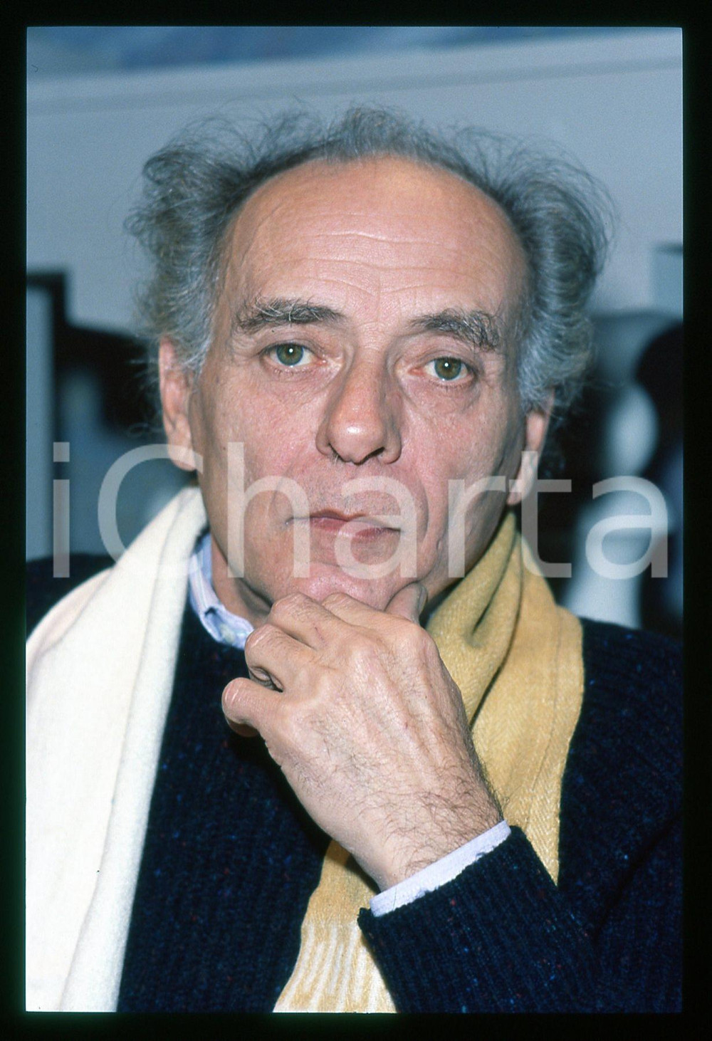 Fotografia d epoca originale 1990 ca COSTUME  Pietro VALPREDA Ritratto dell anarchico 35mm VINTAGE SLIDE 24 1