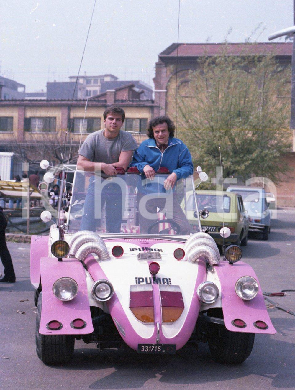 Fotografia d epoca originale 1982 Bomber Jerry CALÀ Stefano MINGARDO scatto di scena  NEGATIVO ORIGINALE 1