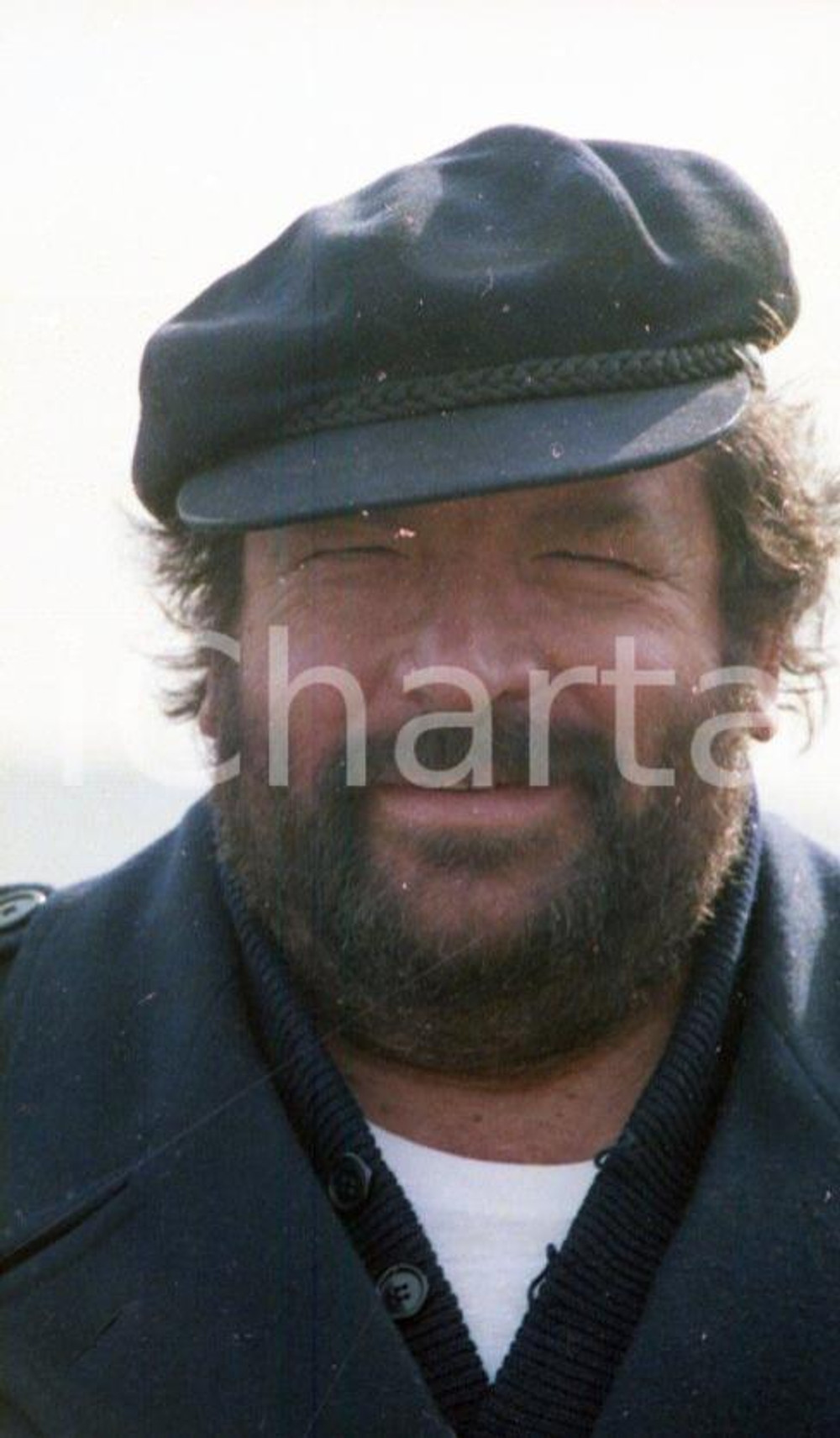 Fotografia d epoca originale 1982 Bomber Bud SPENCER ritratto NEGATIVO ORIGINALE 1
