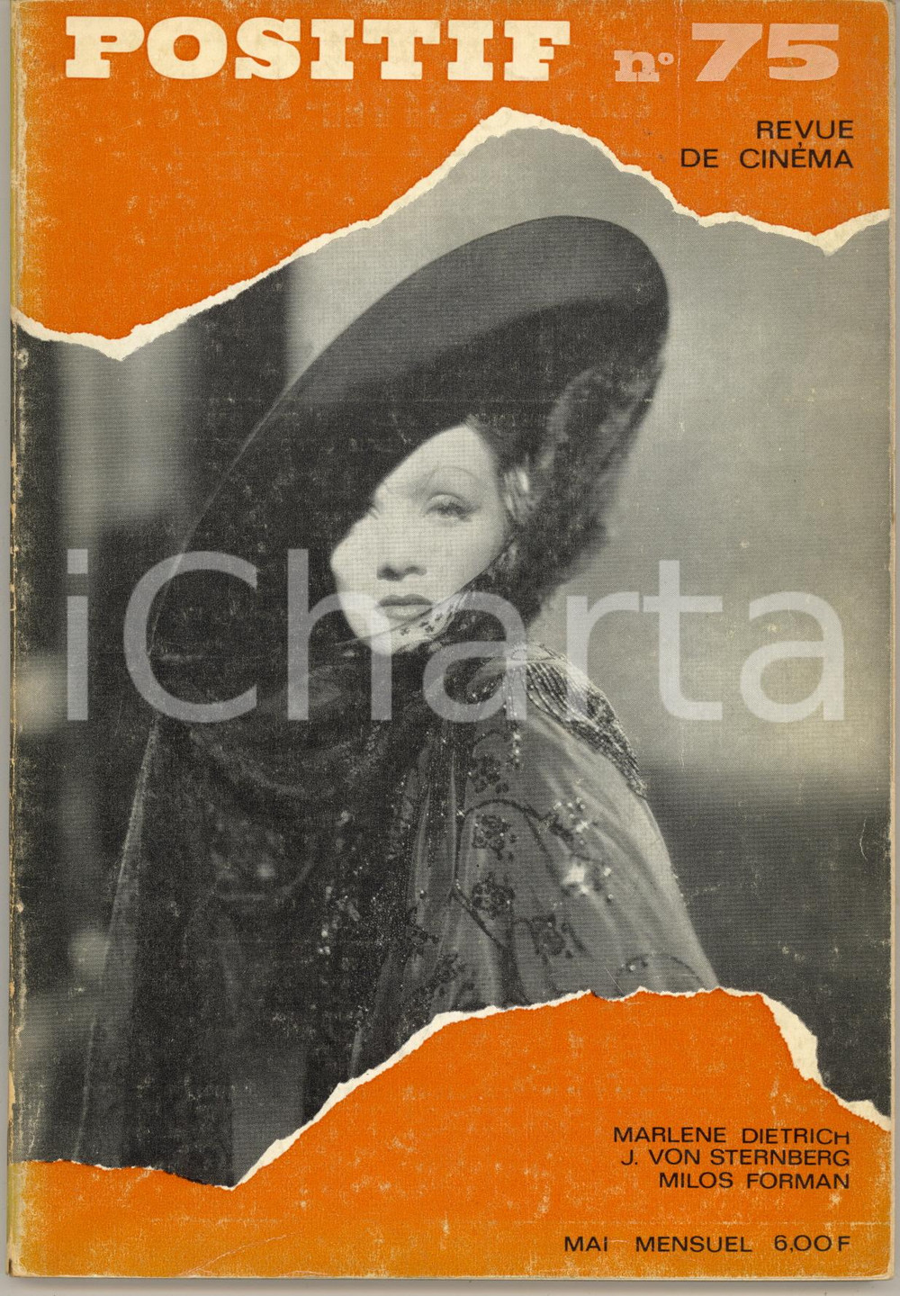 Giornale, rivista storica Mai 1966 POSITIF  Marlene DIETRICH J. VON STERNBERG Revue de cinéma n°75 1