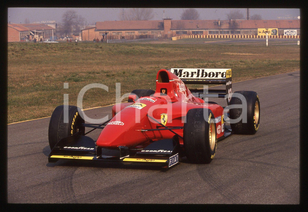 Fotografia d epoca originale 35mm vintage slide 1994 FIORANO Modenese F1 FERRARI 412T1 presentazione 18 1
