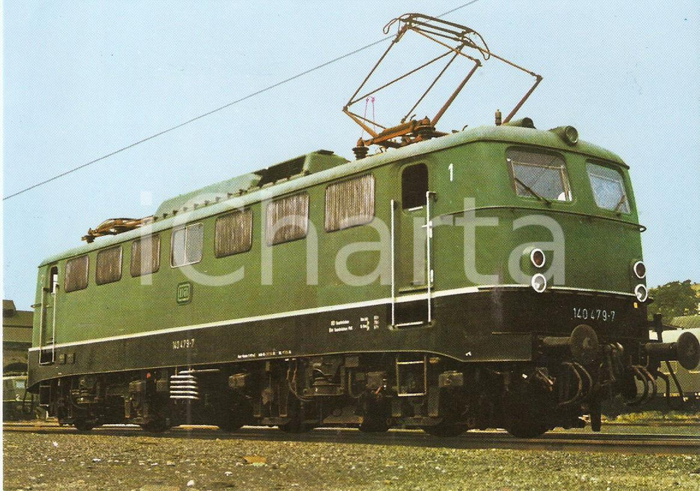 Cartolina originale da collezione 1980 ca GERMANIA FEDERALE Deutsche Bahn DB Locomotiva 140 479  7 Cartolina FG 1