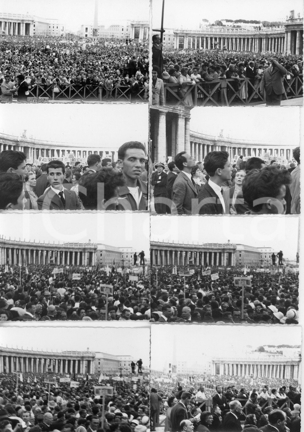 Fotografia d epoca originale 1955 ca ROMA Giornata delle ACLI Raduno in Piazza San Pietro  Lotto 8 foto 1