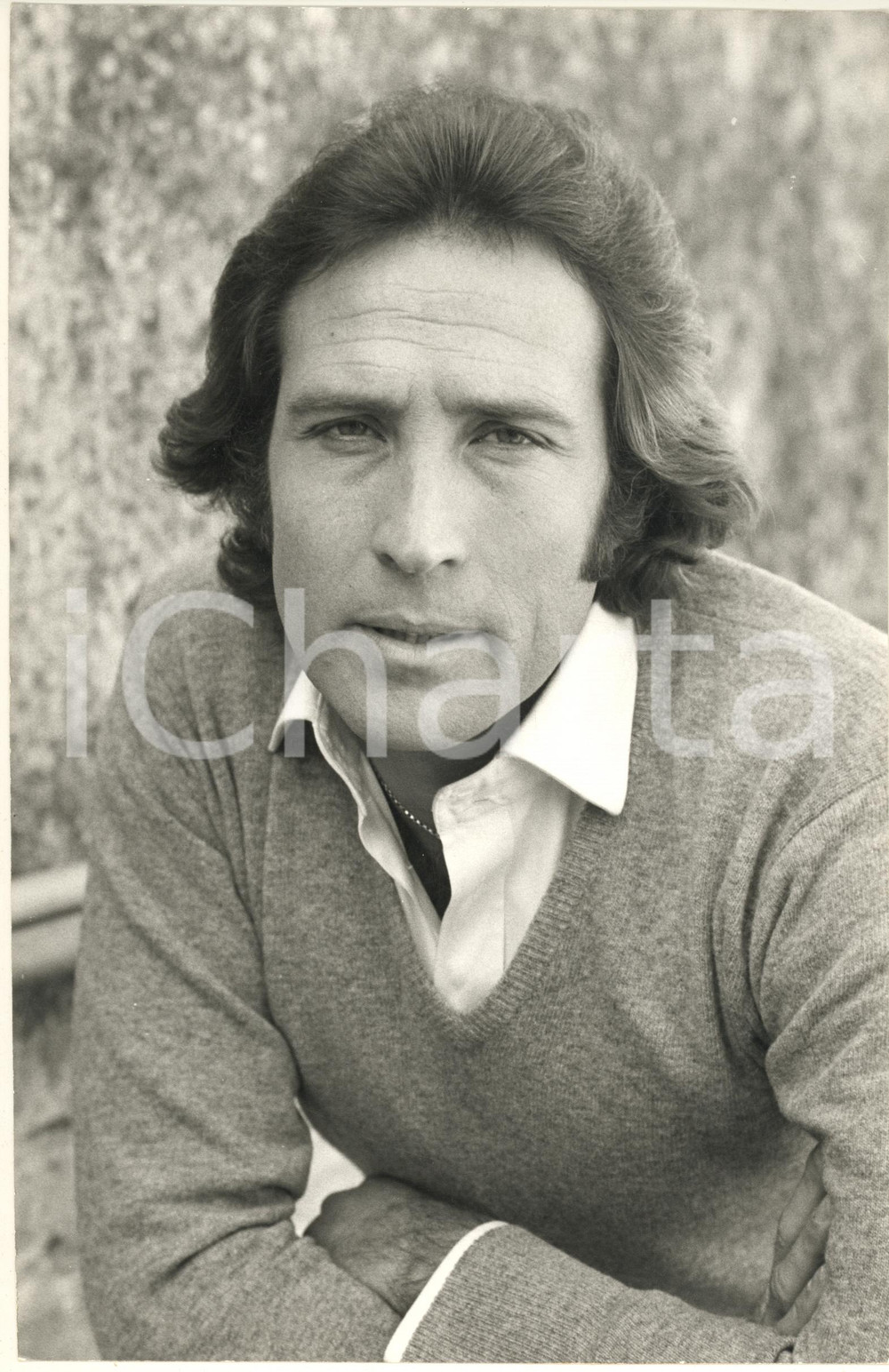 Fotografia d epoca originale 1970 ca CINEMA ITALIA Attore Maurizio MERLI  Ritratto  Foto 20x30 6 1