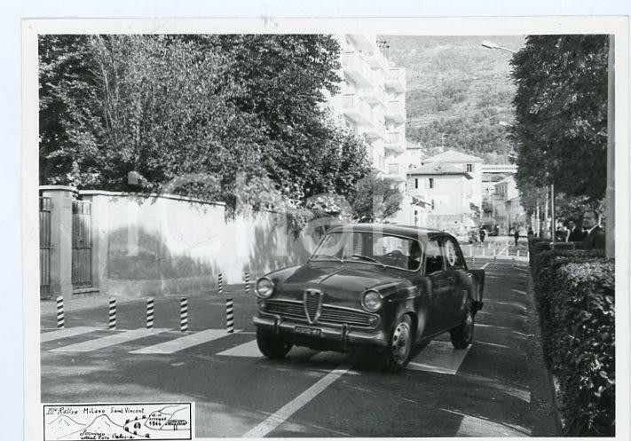 Fotografia d epoca originale 1964 III RALLY MILANO  SAINT VINCENT Alfa Romeo Giulietta JOLLY TEAM Foto 1 1