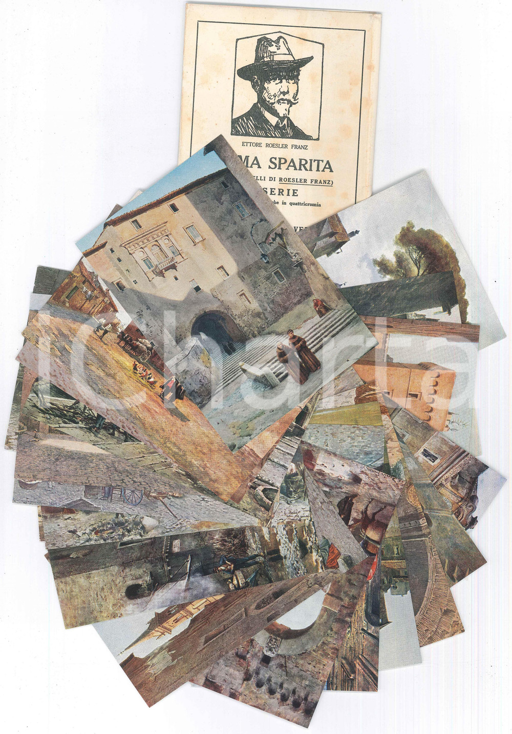 Cartolina originale da collezione 1950 ca Ettore ROESLER FRANZ Roma sparita  Lotto di 20 cartoline  Ed. VERDESI 1