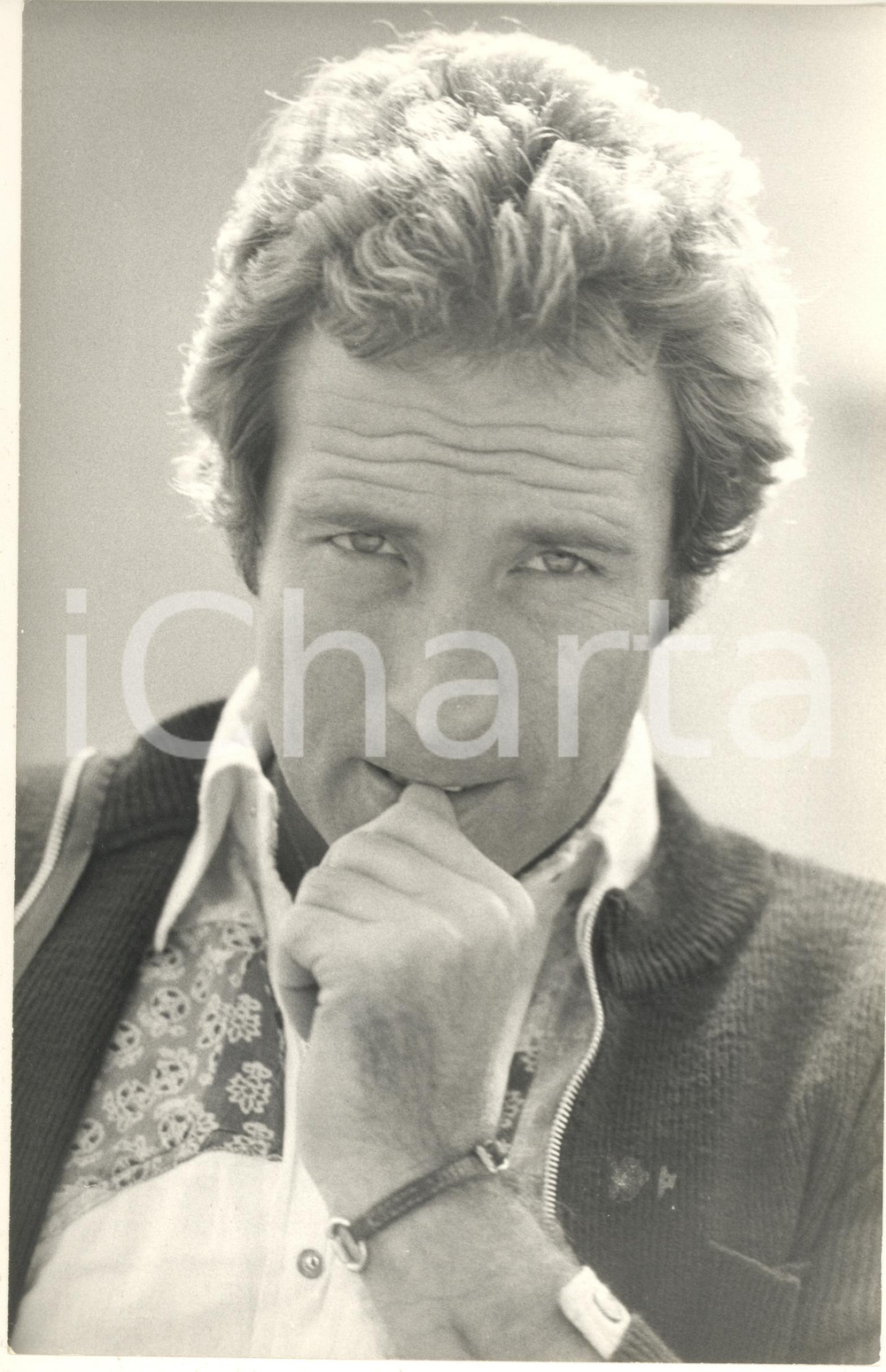 Fotografia d epoca originale 1970 ca CINEMA ITALIA Attore Maurizio MERLI  Ritratto  Foto 20x30 5 1