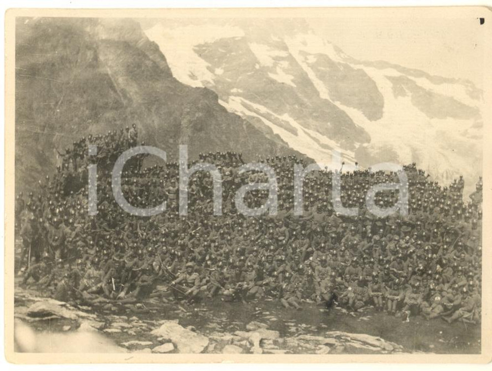 Fotografia d epoca originale 1928 BOCCHETTA DELLE PISSE / Monte Rosa  54° Regg. Fanteria Foto 11x8 cm 1
