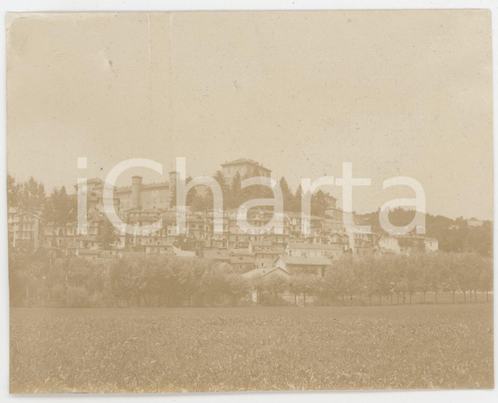 Fotografia d epoca originale 1920 ca MONCALIERI TO Veduta con il castello  Fotografia 11x9 cm 1