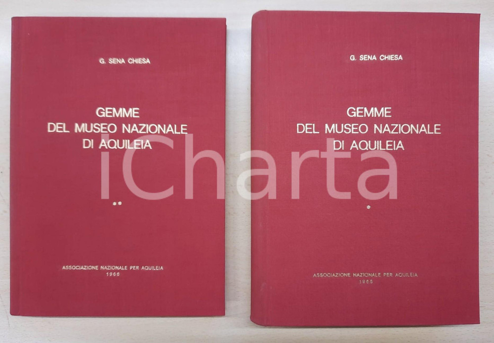 Libro, pubblicazione d epoca 1966 G. SENA CHIESA Gemme del Museo Nazionale di Aquileia 2 voll. 1