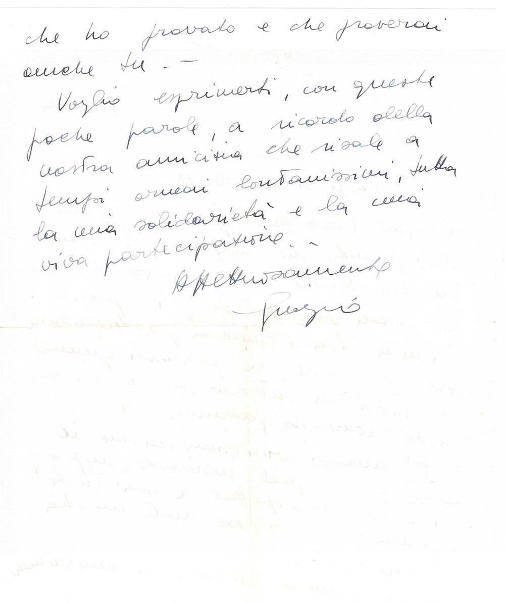 Autografo originale 1971 PADOVA Lettera avv. Giorgio GRASSELLI  Condoglianze  Autografo 1