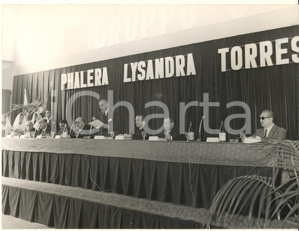 Fotografia d epoca originale 1968 SARDEGNA VILLACIDRO Inaugurazione stabilimento SNIA VISCOSA Autorità 1 1