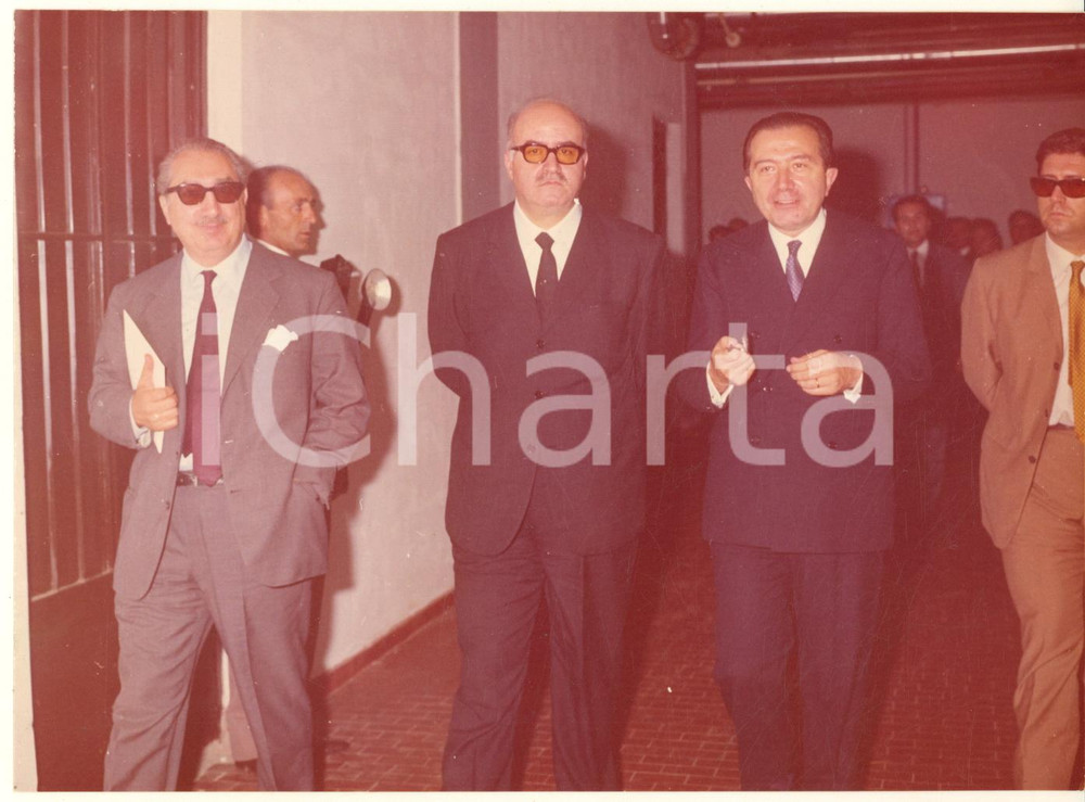 Fotografia d epoca originale 1968 SARDEGNA VILLACIDRO Inaugurazione SNIA VISCOSA  Giulio ANDREOTTI Foto 1