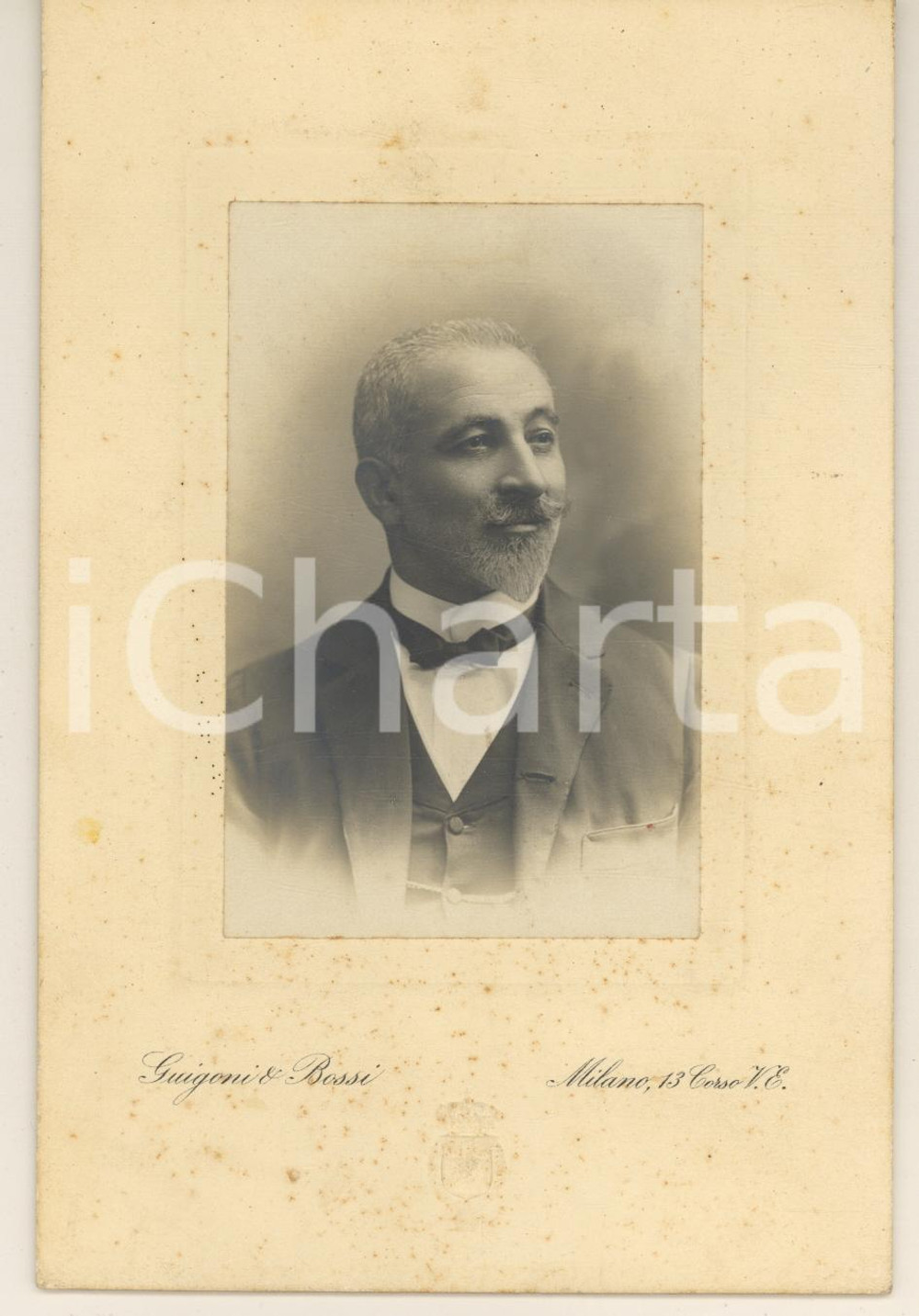 Fotografia d epoca originale 1910 ca MILANO Rag. Angelo PESCE  Ritratto Foto 11x16 cm 1