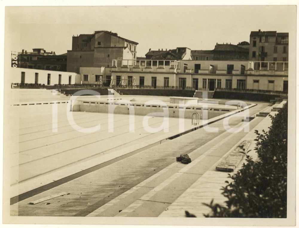 Fotografia d epoca originale 1939 ARCHITETTURA MILANO Nuova piscina di via Botta Foto 18x13 cm 1