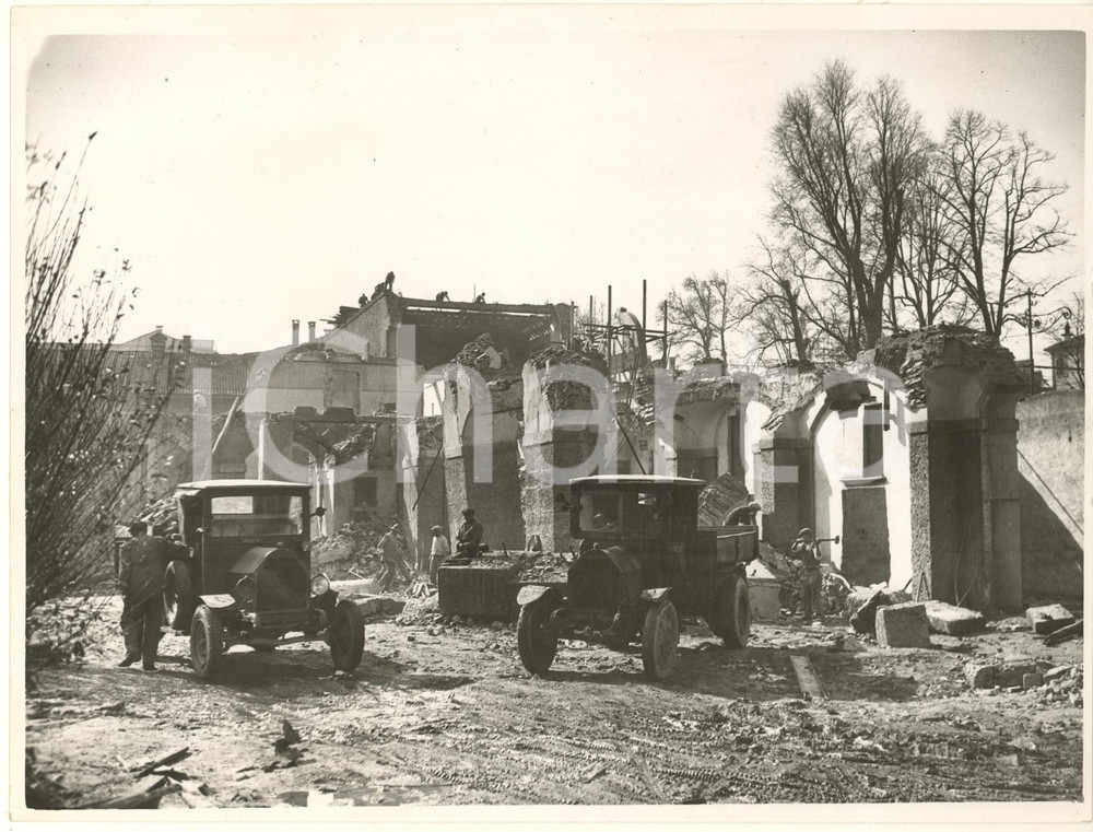 Fotografia d epoca originale 1937 MILANO Demolizione del vecchio ospedale FATEBENEFRATELLI  Cantiere Foto 1