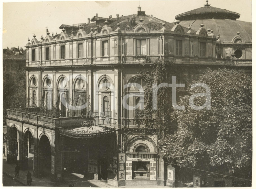Fotografia d epoca originale 1936 ARCHITETTURA MILANO Teatro dal Verme  Veduta esterna Foto 24x18 cm 1