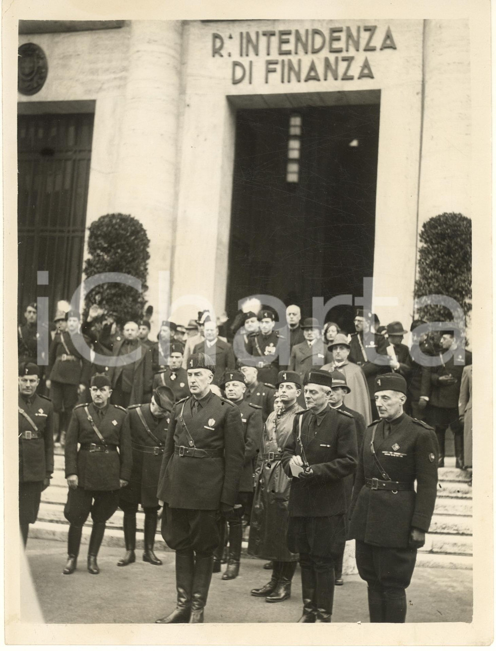 Fotografia d epoca originale 1936 MILANO Inaugurazione Palazzo FINANZA  Ministro Paolo THAON DI REVEL 1