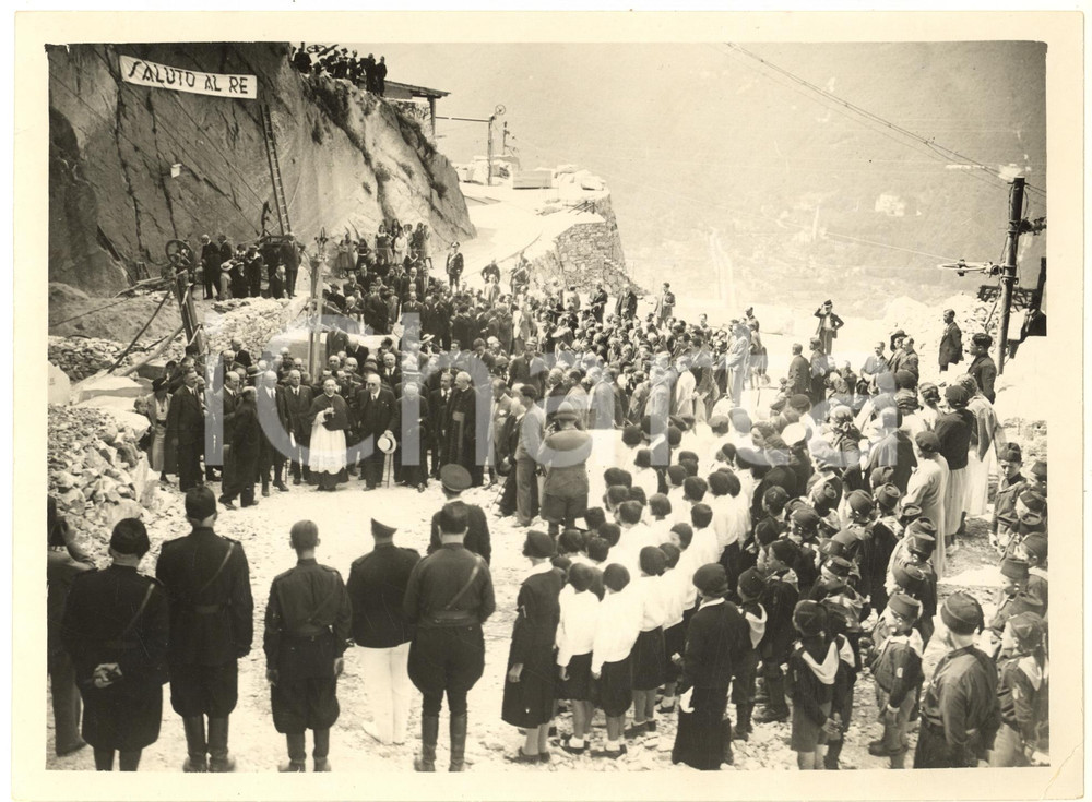 Fotografia d epoca originale 1936 Cava di CANDOGLIA  Visita card. SCHUSTER  Marmo per Duomo di Milano 1