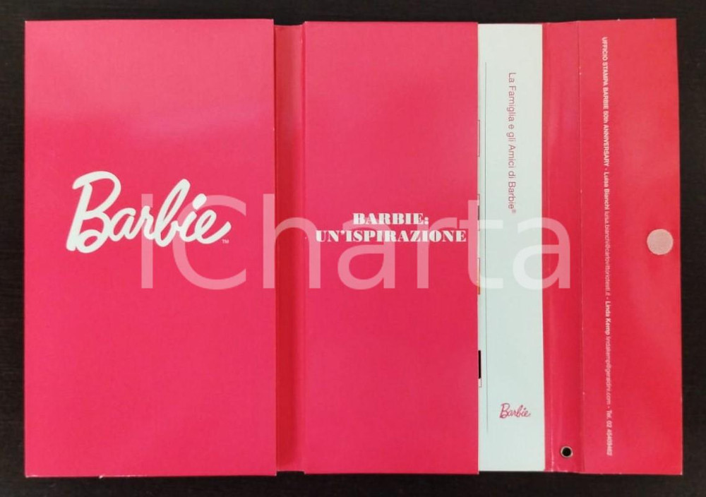 Libro, pubblicazione d epoca 2009 MATTEL  BARBIE 50th anniversary  Press kit ITALIANO 1