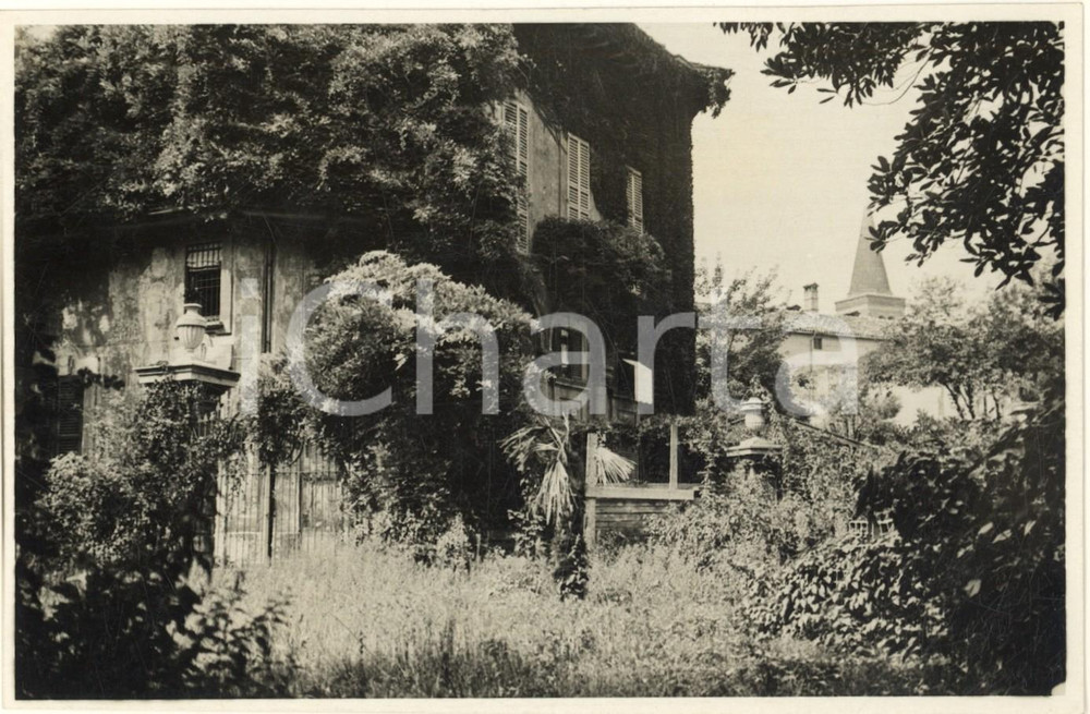 Fotografia d epoca originale 1932 MILANO SPARITA Via Annunciata  Giardino destinato a terreno di fabbrica 1