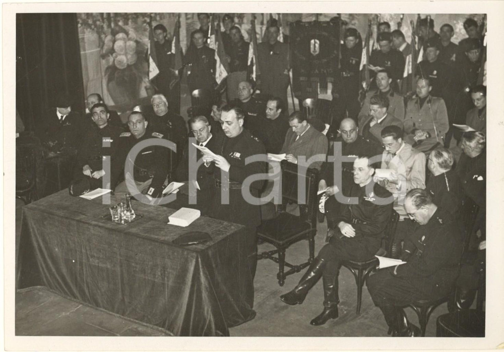 Fotografia d epoca originale 1938 MILANO Teatro Filodrammatici  Riunione annuale dei commercianti  Foto 1