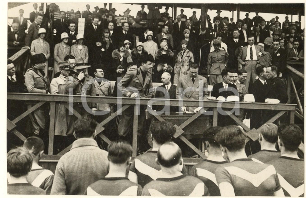 Fotografia d epoca originale 1936 MILANO Inaugurazione campo sportivo del G. S. Isotta Fraschini  Foto 1
