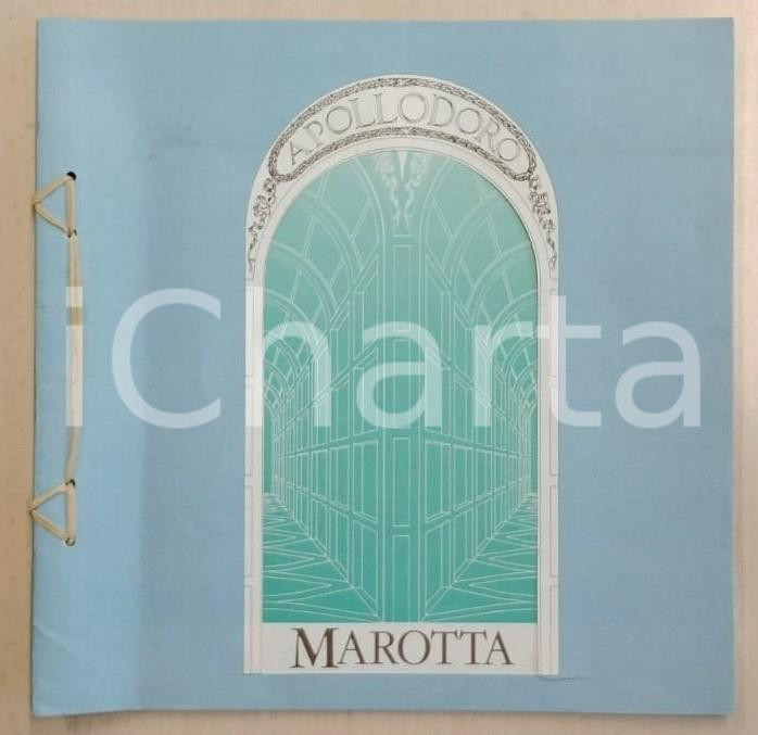 Libro, pubblicazione d epoca 1986 ROMA Galleria Apollodoro  Gino MAROTTA Giardini di Apollo  Catalogo 1