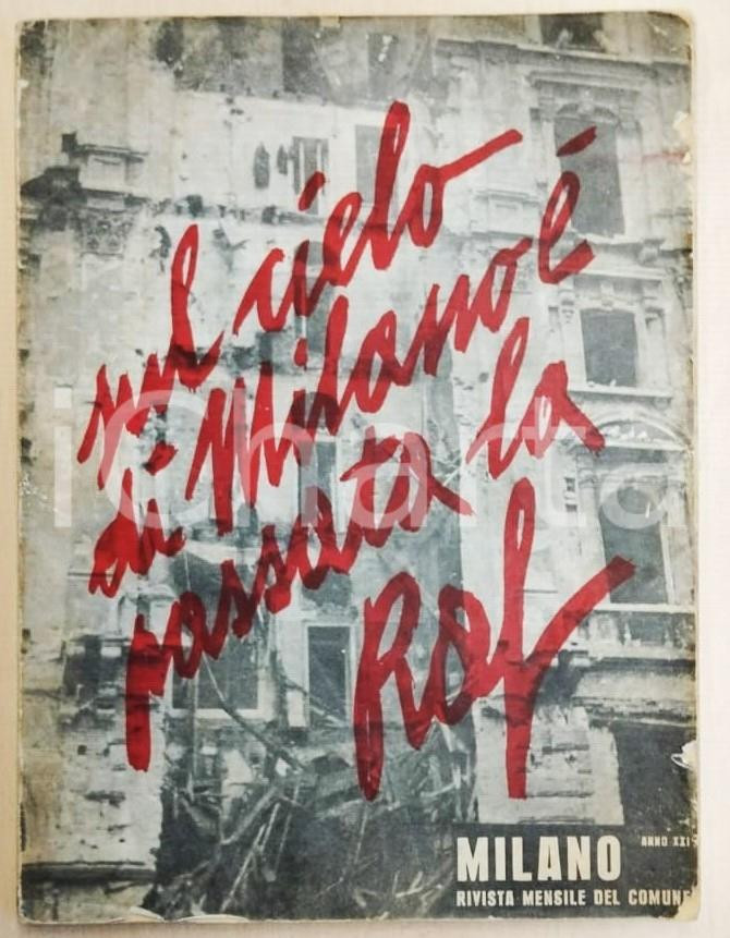 Giornale, rivista storica 1943 SUL CIELO DI MILANO È PASSATA LA RAF Supplemento rivista MILANO 1