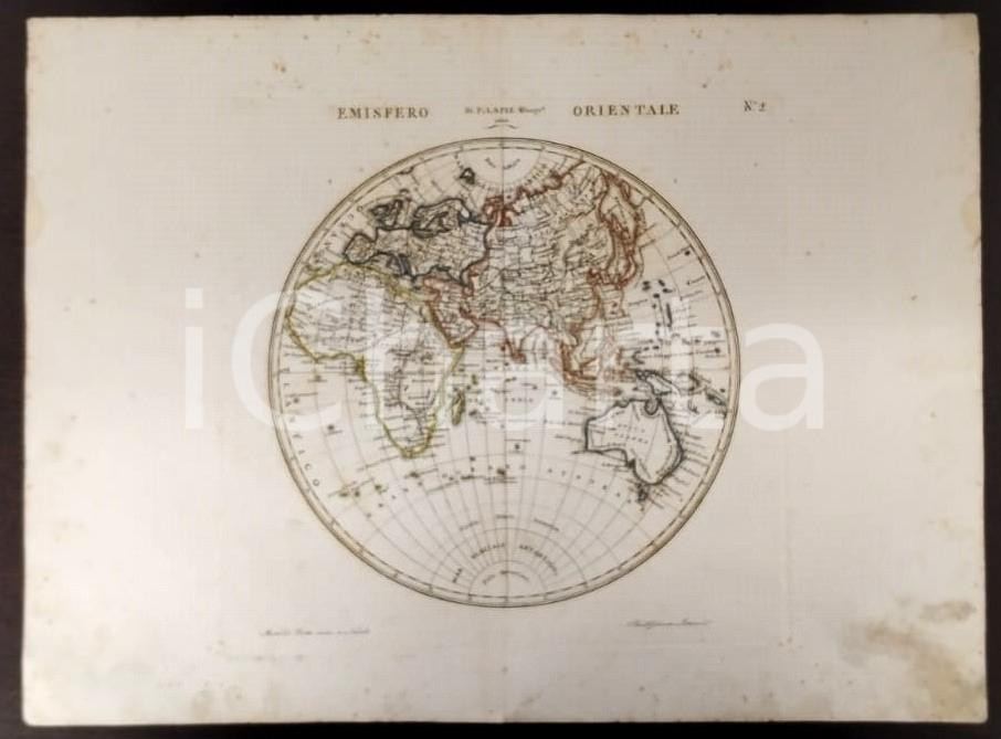 Opera d’arte autentica 1810 EMISFERO ORIENTALE Incisione Marco di PIETRO Gabinetto letterario NAPOLI 1