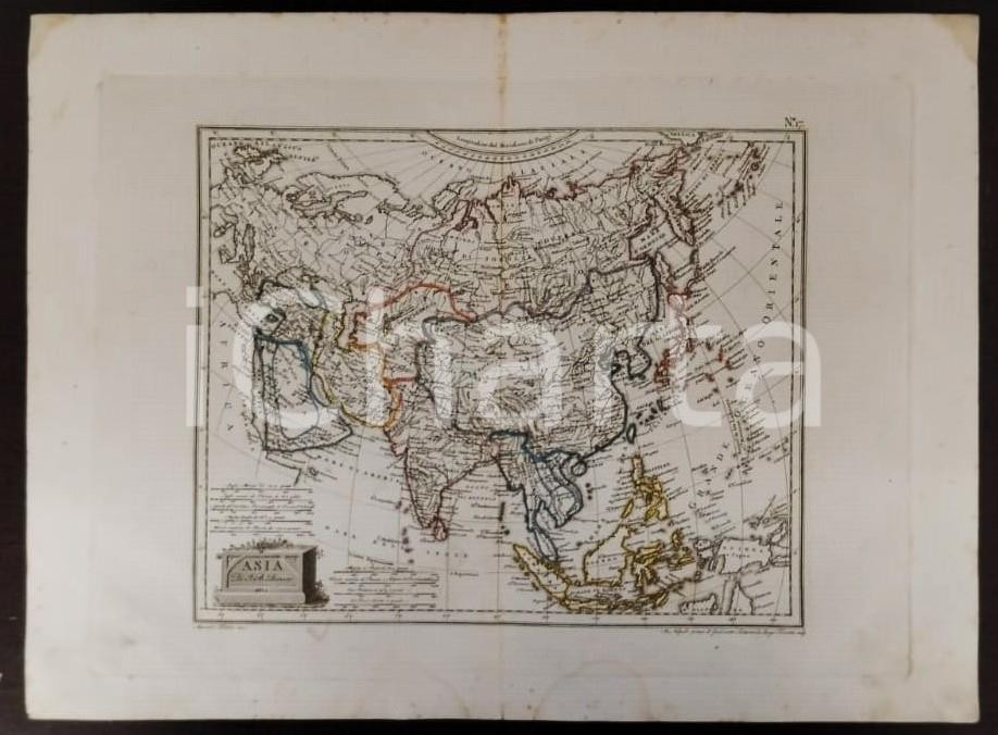 Opera d’arte autentica 1811 ASIA Incisione Marco DI PIETRO Gabinetto letterario NAPOLI 1