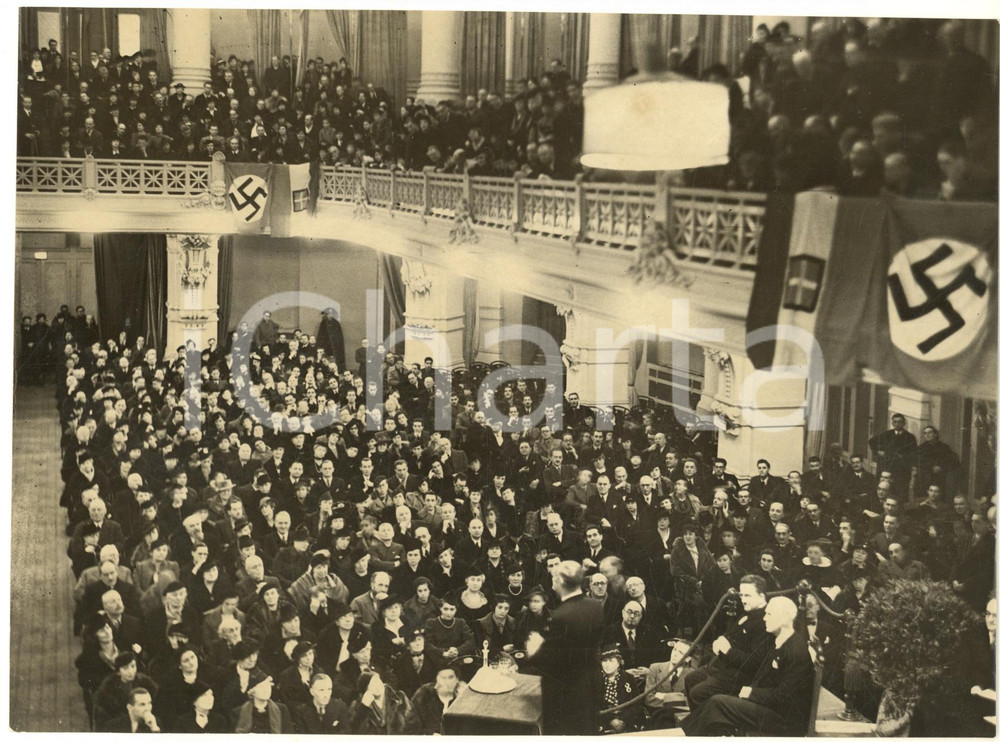 Fotografia d epoca originale 1936 MILANO Conservatorio  Inaugurazione anno culturale italogermanico Foto 1