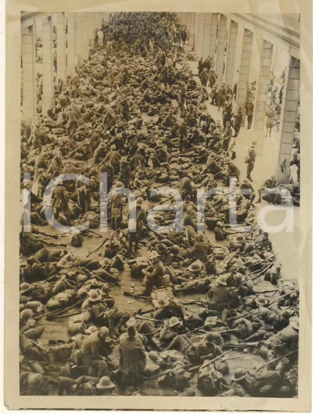 Fotografia d epoca originale 1935 AFRICA ORIENTALE ITALIANA  Truppe al bivacco Foto 18x24 cm 1